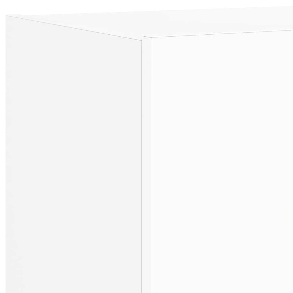 TV Wall Cabinets with LED Lights 2 pcs White 80x35x31 cm