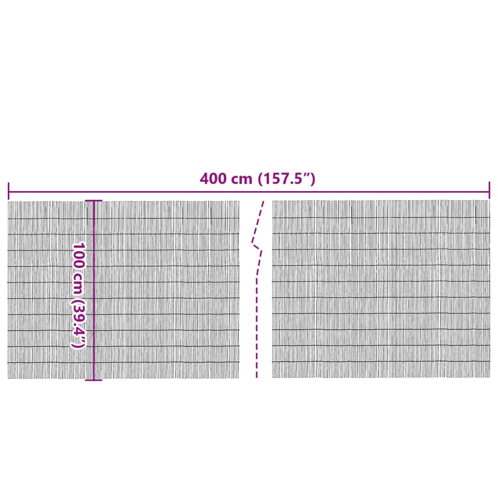 Garden Fence 400x100 cm Reed