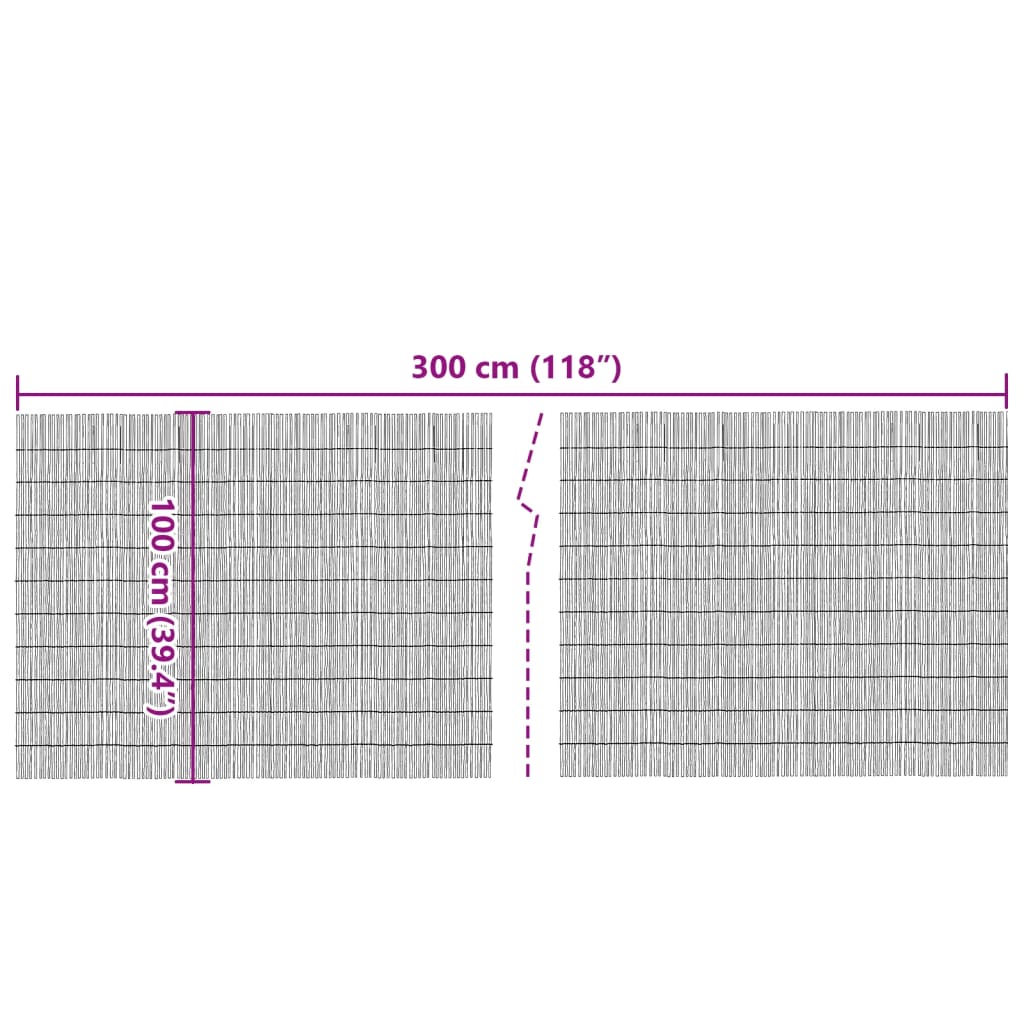 Garden Fence 300x100 cm Reed