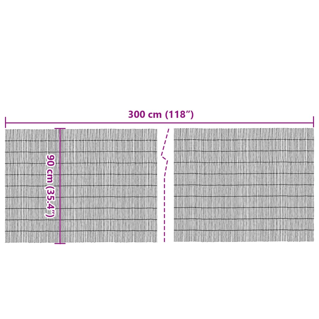 Garden Fence 300x90 cm Reed