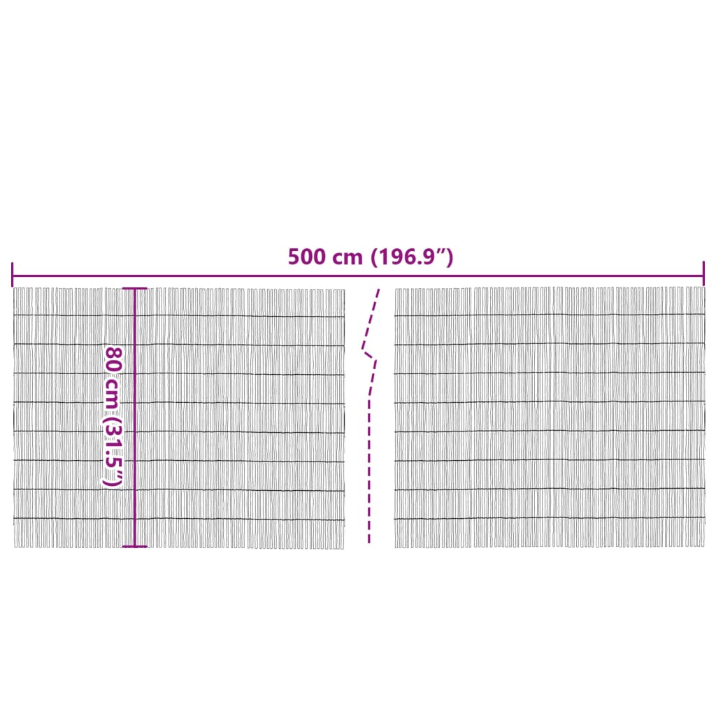 Garden Fence 500x80 cm Reed