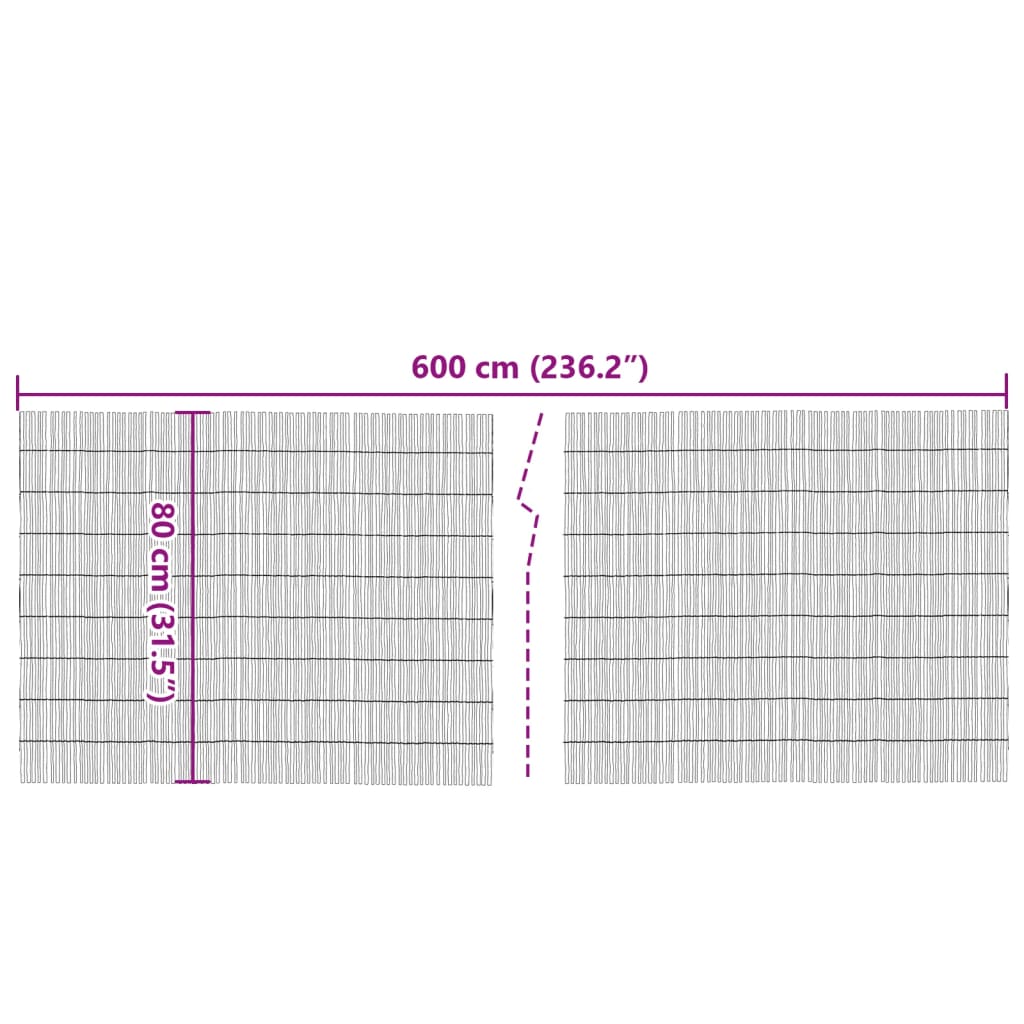 Garden Fence 600x80 cm Reed