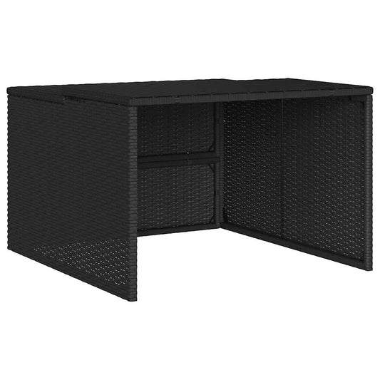 Robot Mower Garage Black 33.9"x35.4"x20.5"/22.4" Poly Rattan