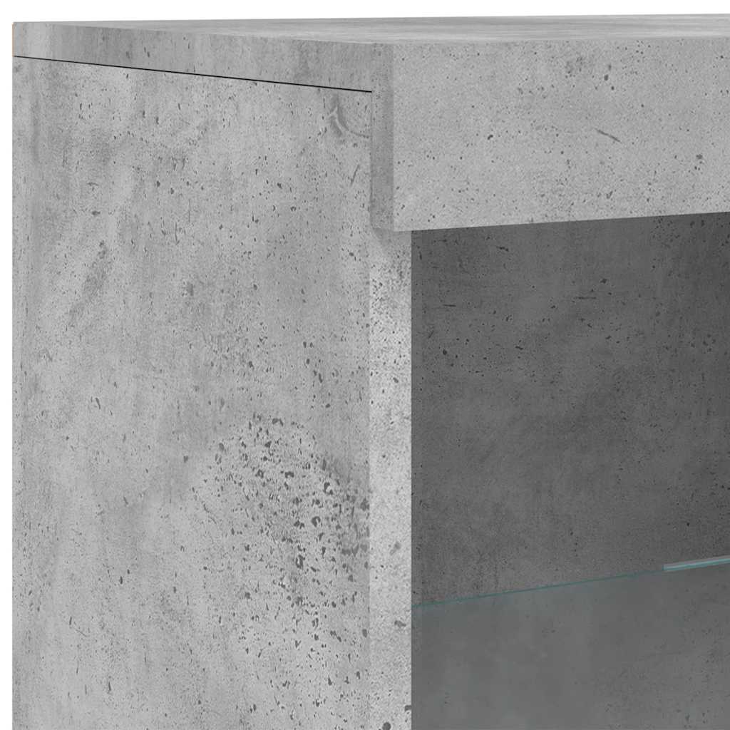 Sideboards with LED Lights 3 pcs Concrete Grey Engineered Wood