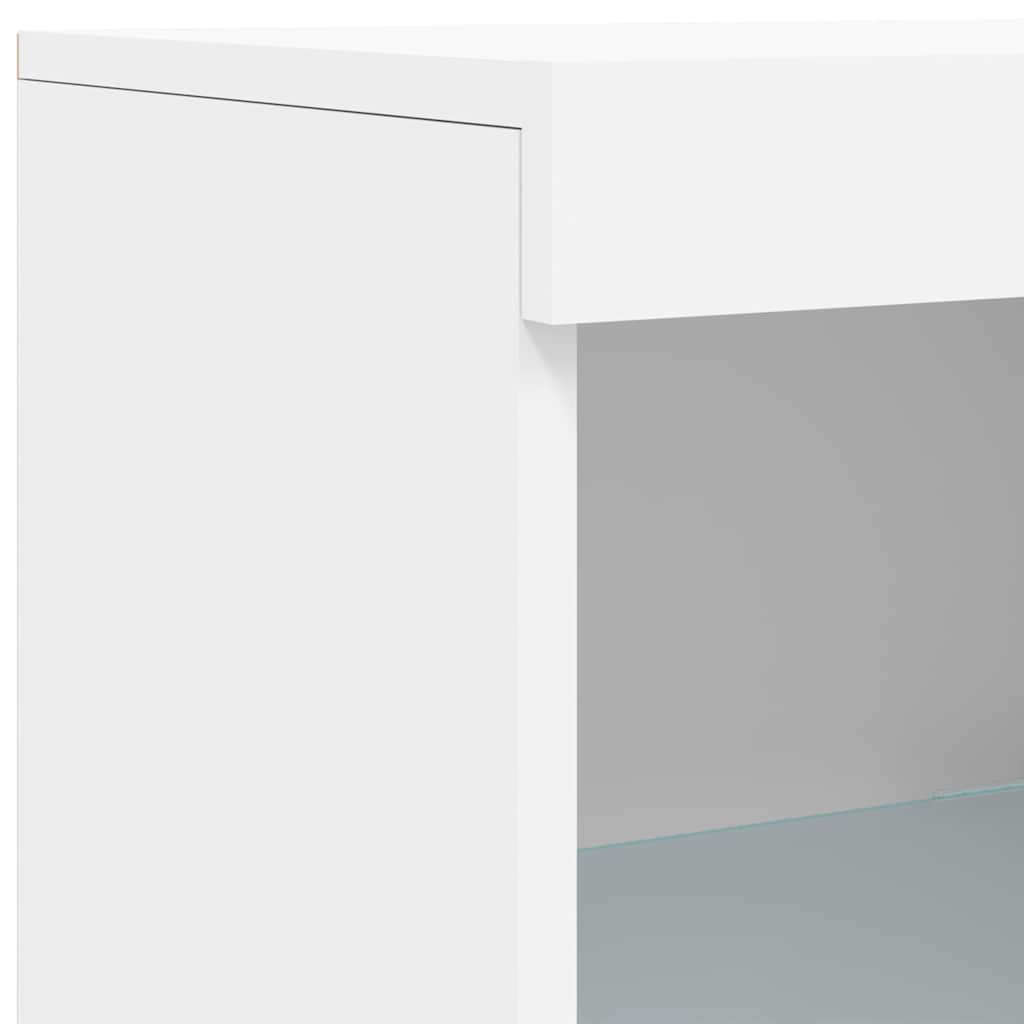 Sideboard with LED Lights White 162x37x100 cm