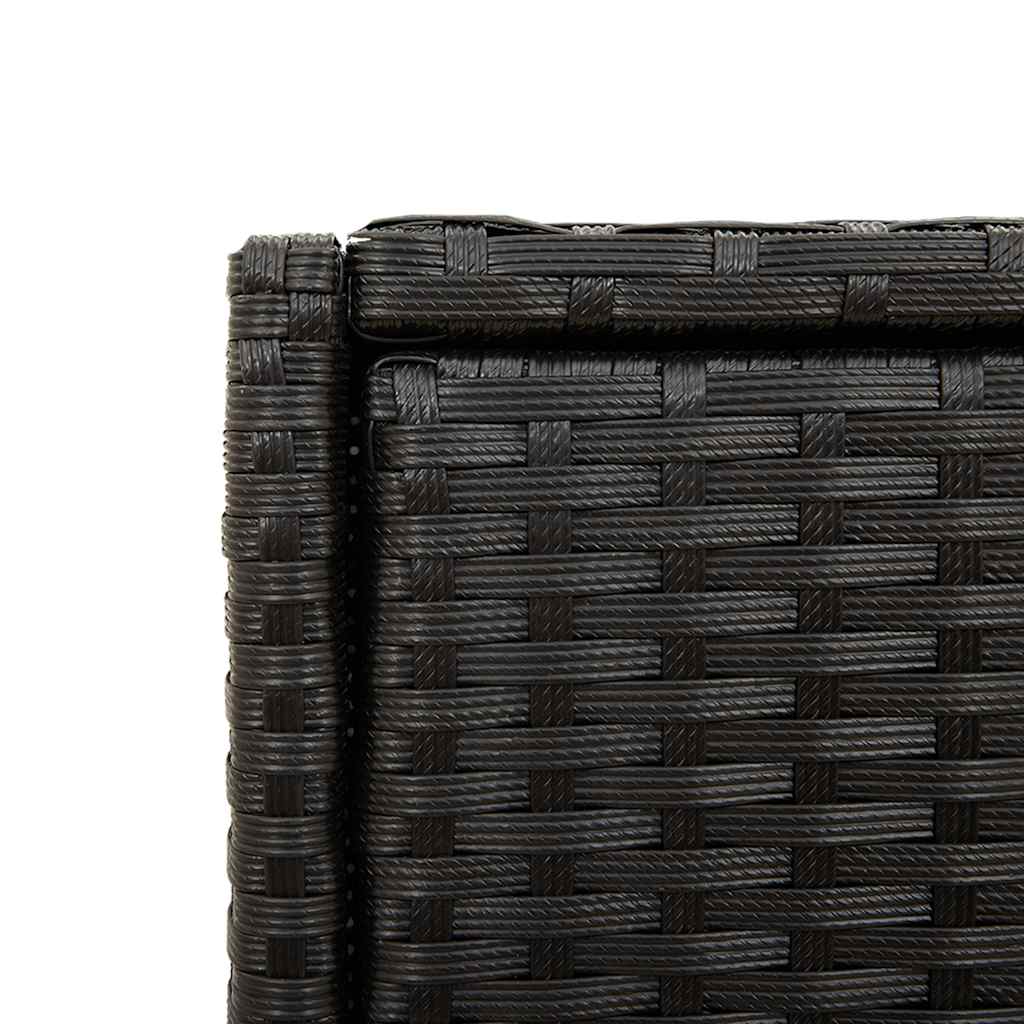 Patio Storage Cabinet Black 41.3"x21.7"x44.5" Poly Rattan