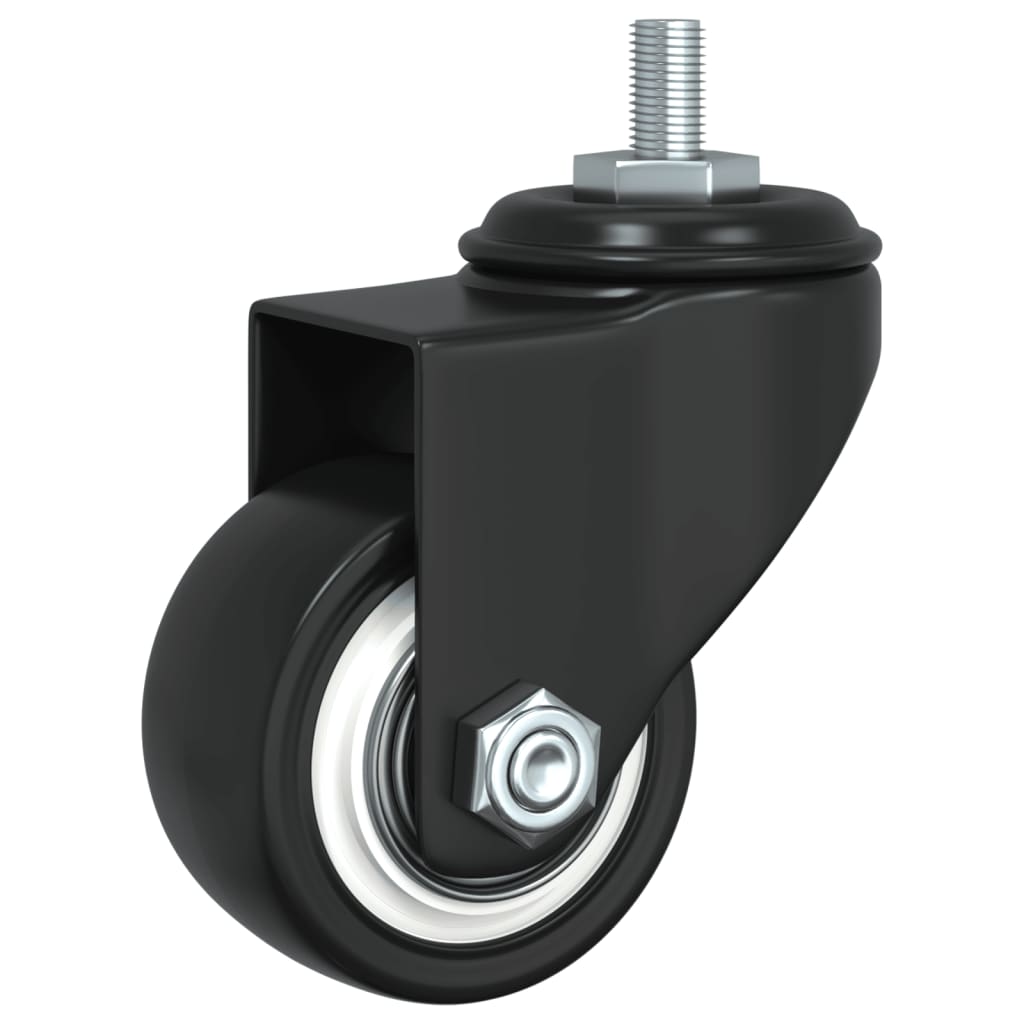 Caster Wheels 4 pcs Black 1.4" Iron
