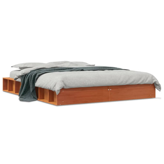 Bed Frame | Wax brown | Solid pine wood | Small Double | Durable