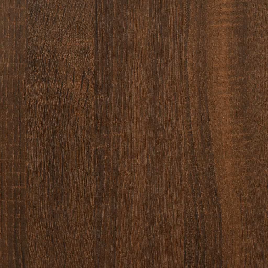 Baker's Rack with Hooks 4-Tier Brown Oak Engineered Wood