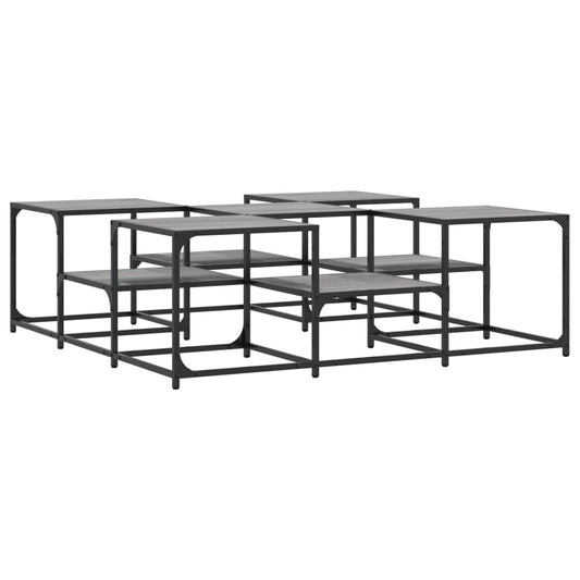 Coffee Table Grey Sonoma 121x121x40 cm Engineered Wood