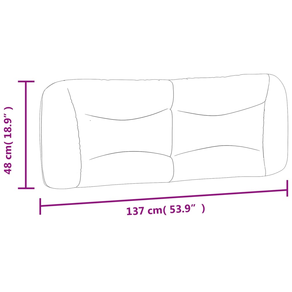 Headboard Cushion "Hvar" Dark Gray 53.9" Fabric