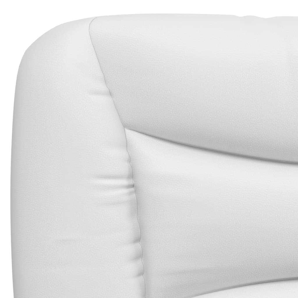 Bed Frame with LED without Mattress "Hvar" White 76"x79.9