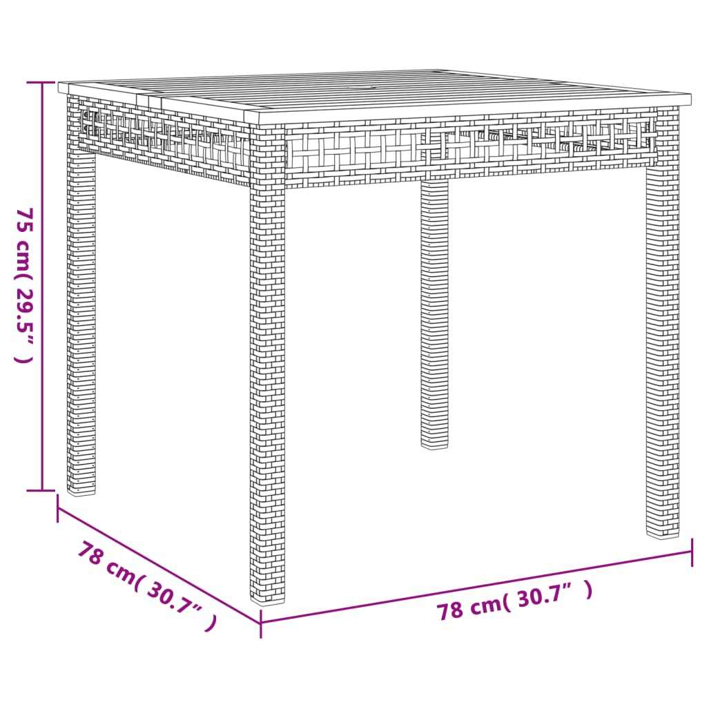 5 Piece Patio Dining Set with Cushions Beige Poly Rattan