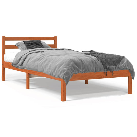 Bed Frame | Wax Brown | Solid pine wood | Small Single | Durable
