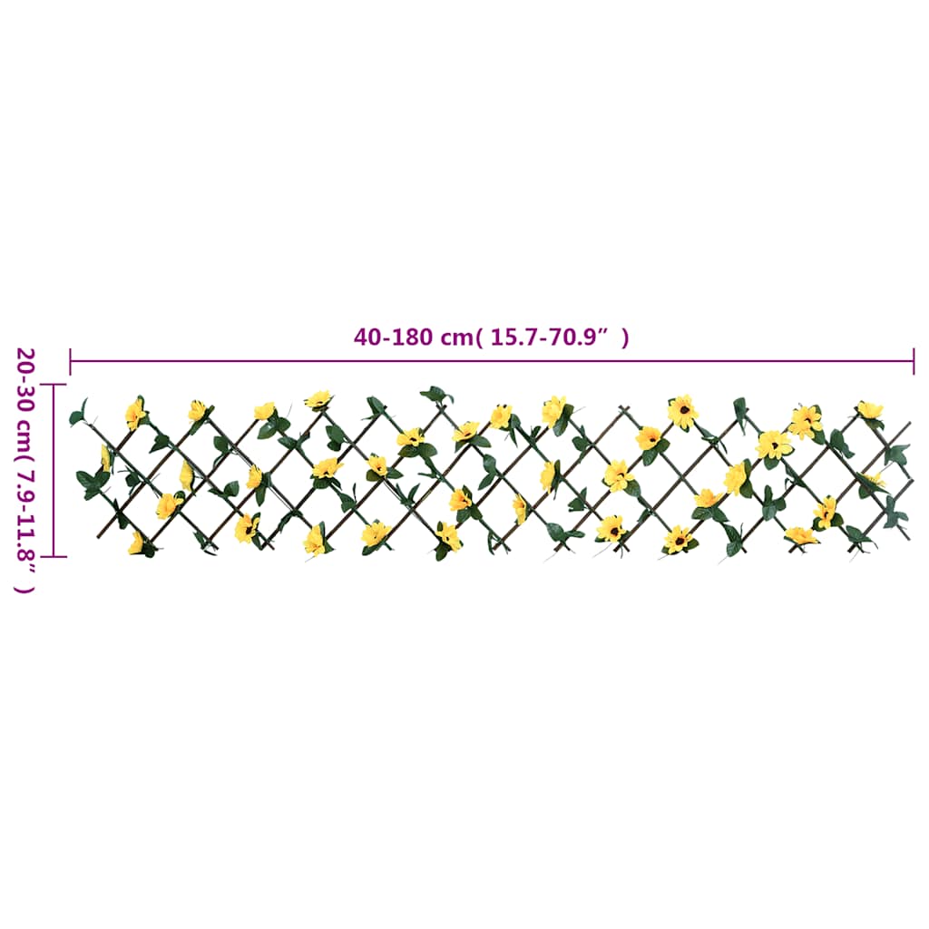 Artificial Ivy Trellis Expandable Yellow 180x20 cm