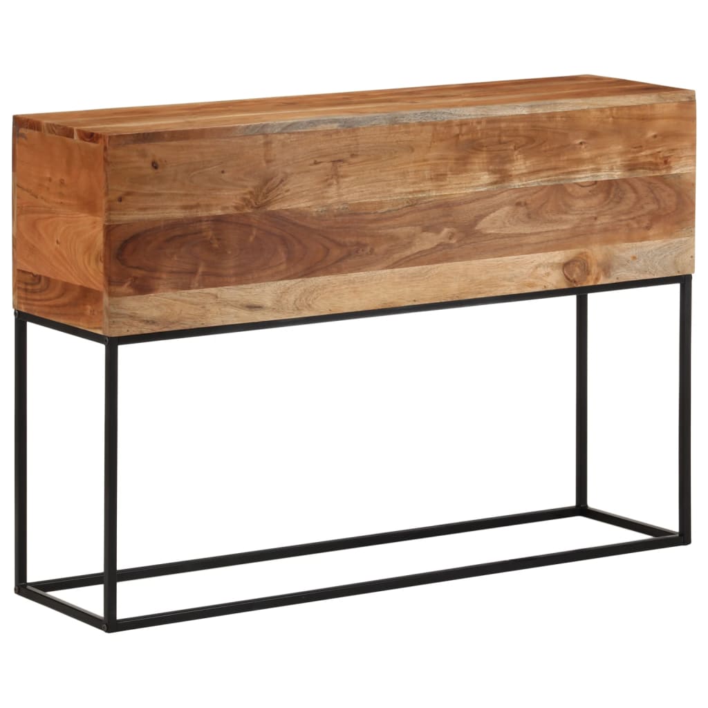 Console Table 110x30x75 cm Solid Wood Acacia and Iron