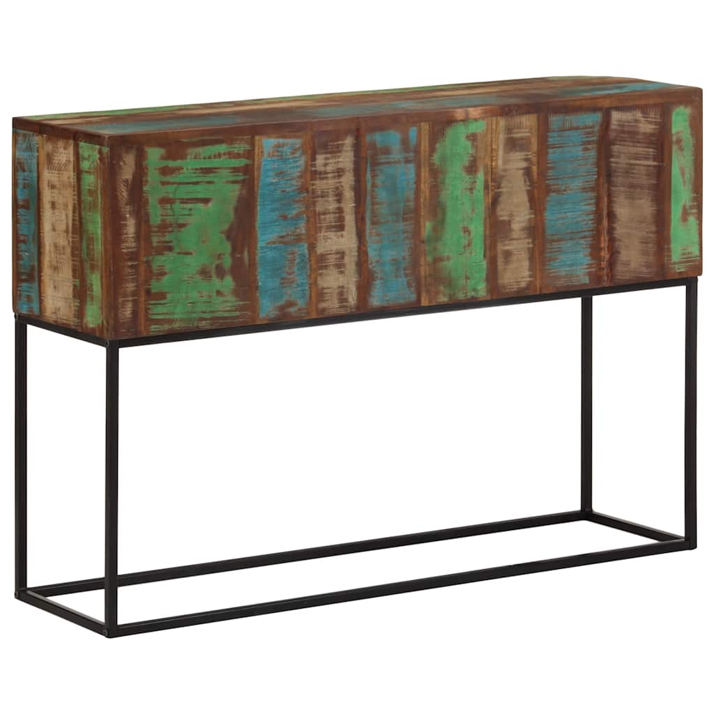 Console Table 110x30x75 cm Solid Wood Reclaimed and Iron