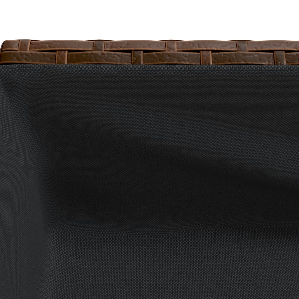 Garden Planters with Shelf 2 pcs Brown 70x28x70 cm Poly Rattan