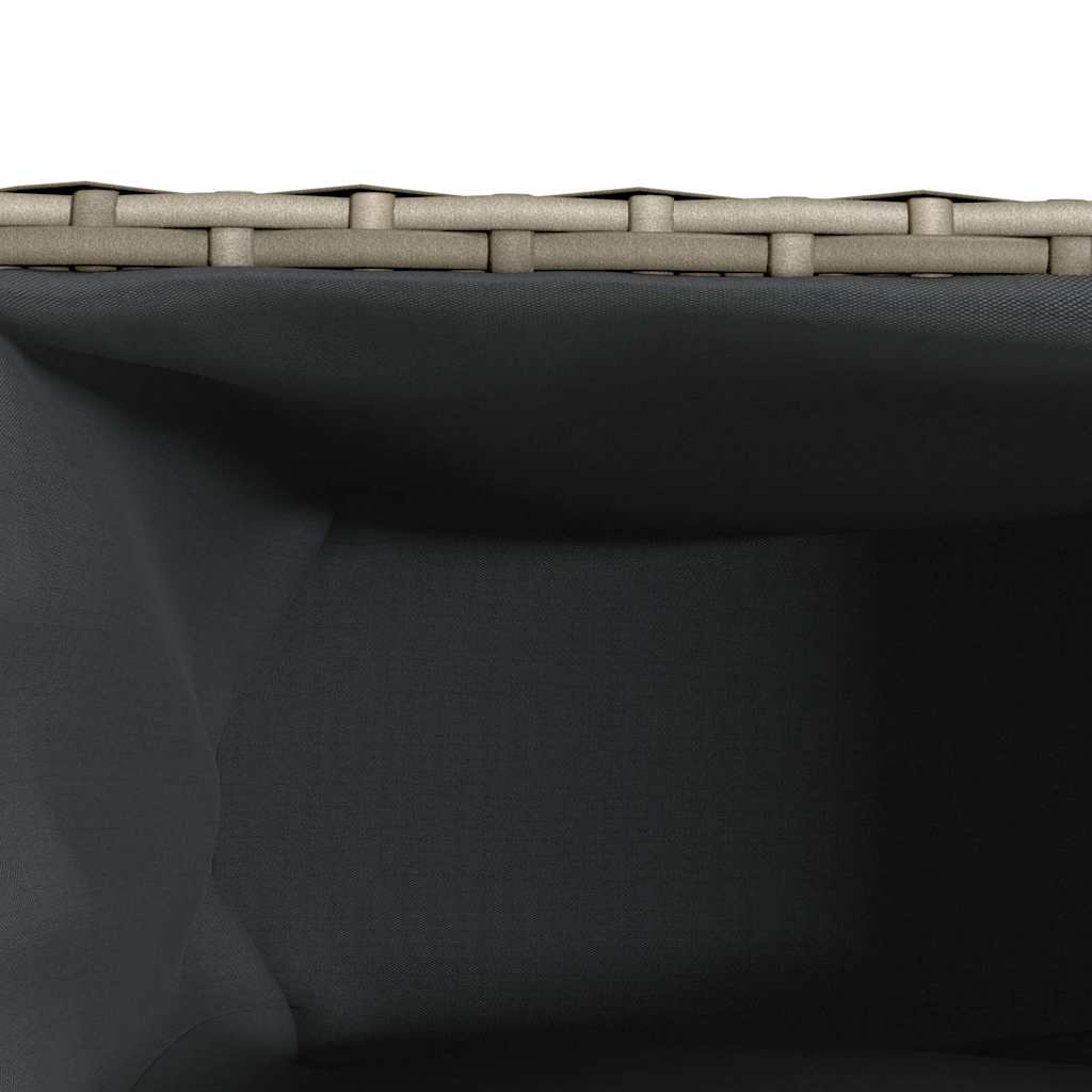 Garden Planters with 2 Pots 2 pcs Grey 90x20x40 cm Poly Rattan