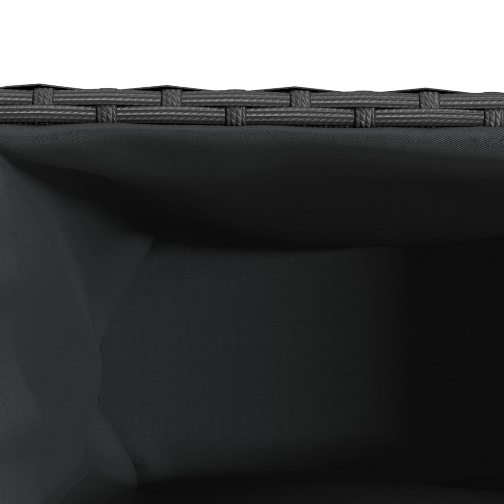 Garden Planters with Wheels 2 pcs Black 107x32x38 cm Poly Rattan