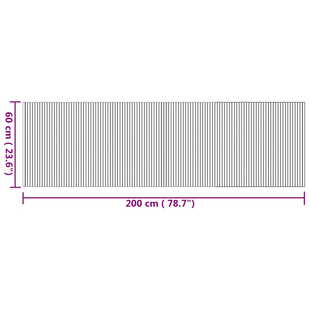 Rug Rectangular Nature 60x200 cm Bamboo