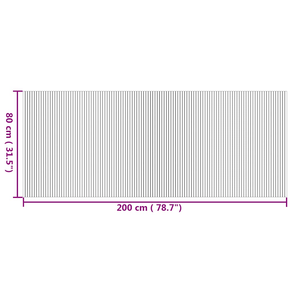 Rug Rectangular Nature 80x200 cm Bamboo
