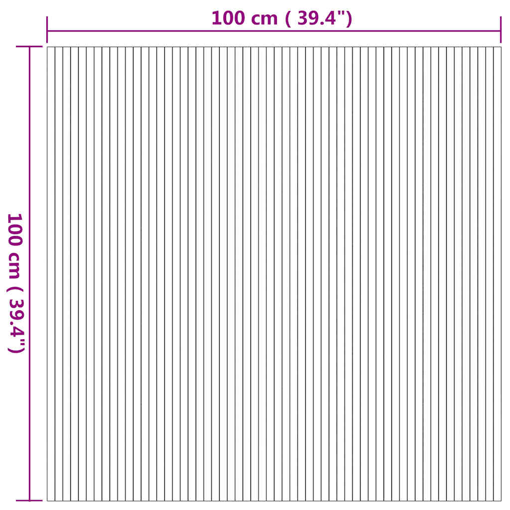 Rug Square Nature 100x100 cm Bamboo