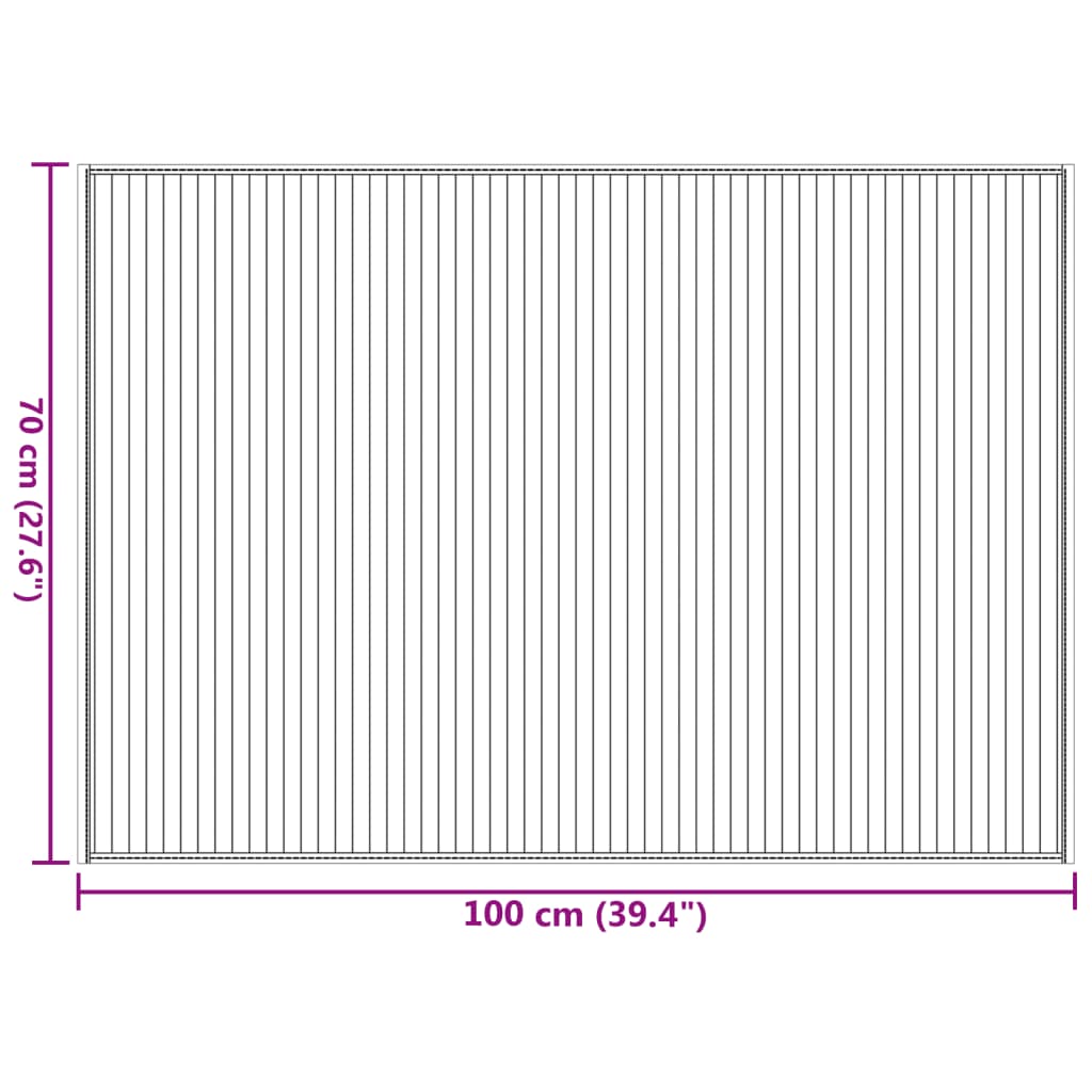 Rug Rectangular Light Natural70x100 cm Bamboo