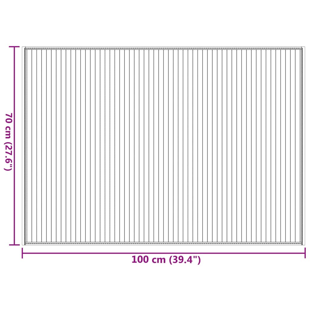 Rug Rectangular Dark Brown70x100 cm Bamboo