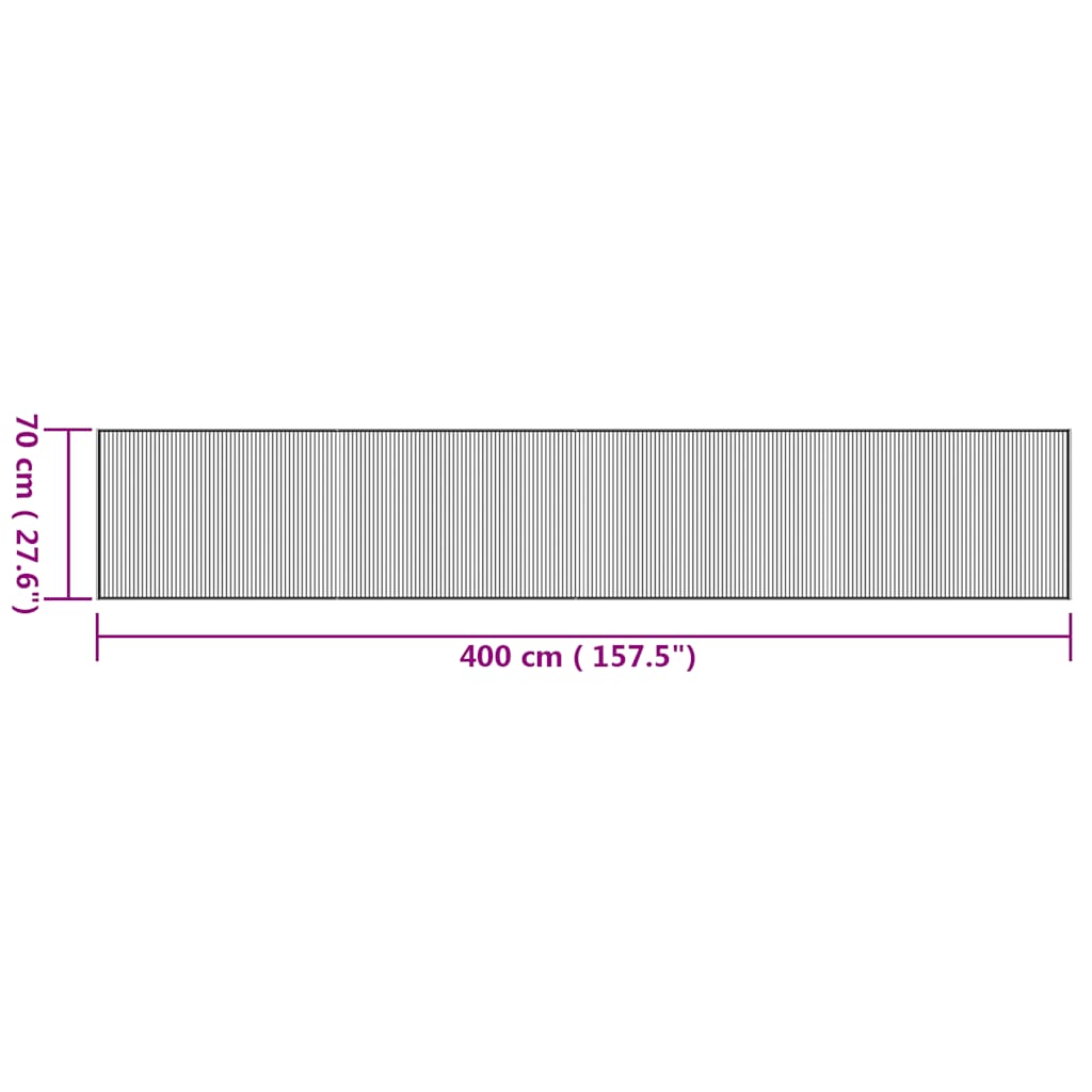 Rug Rectangular Natural 70x400 cm Bamboo