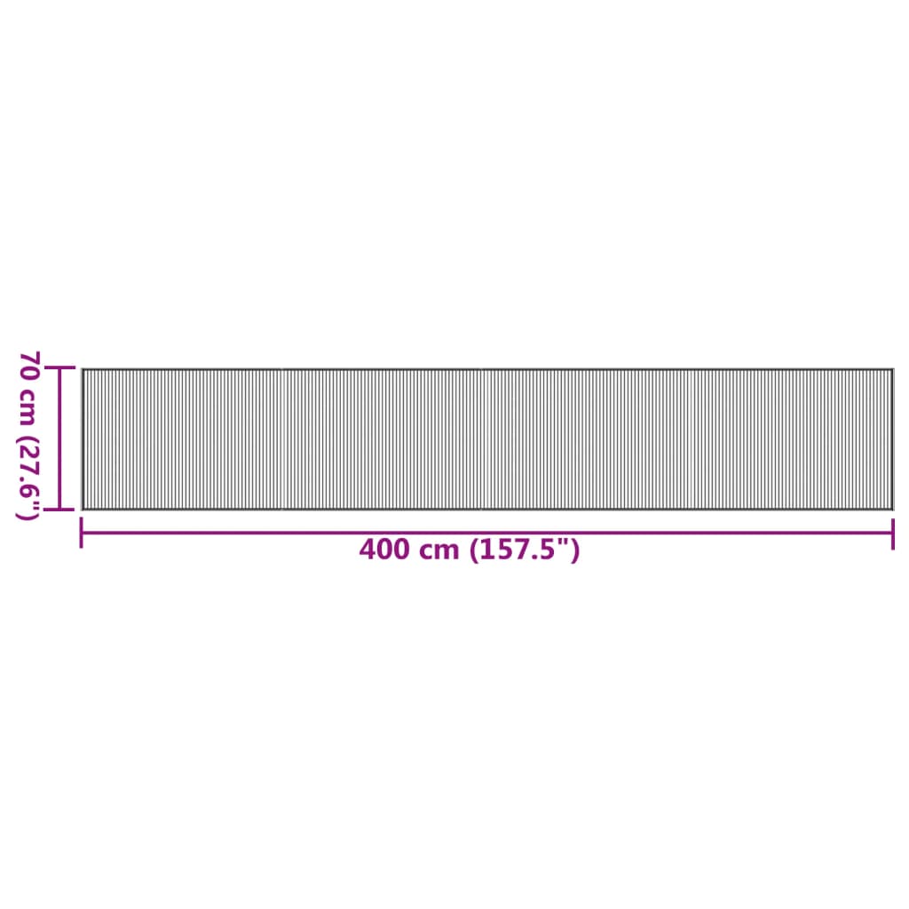 Rug Rectangular Light Natural70x400 cm Bamboo
