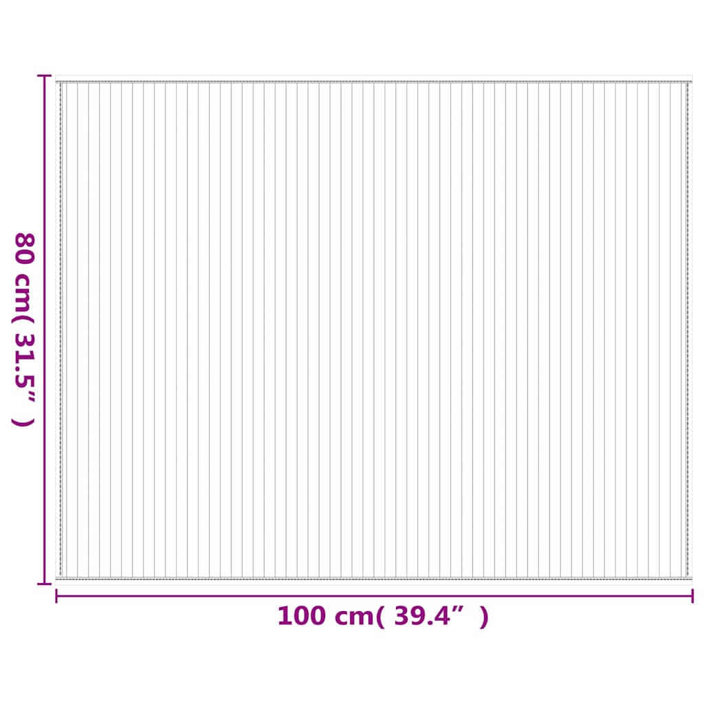 Rug Rectangular Brown80x100 cm Bamboo