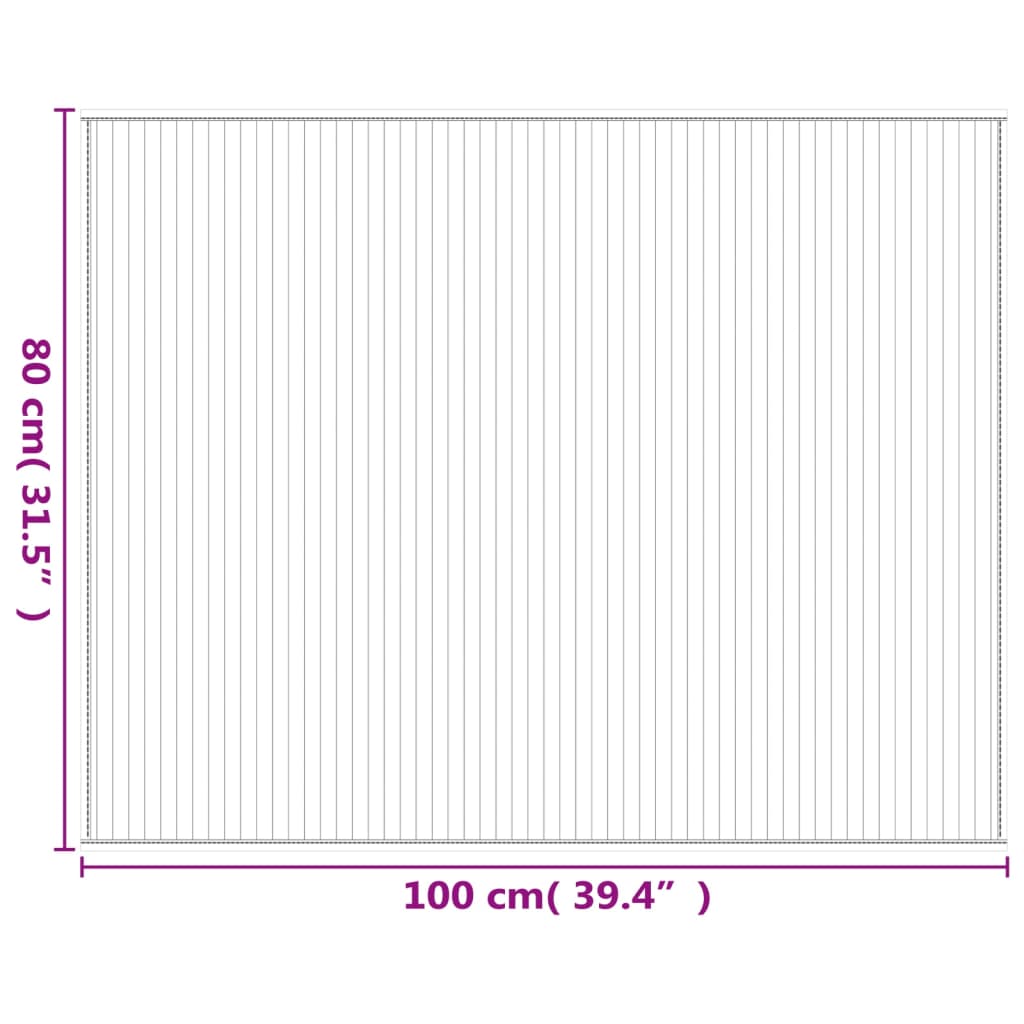 Rug Rectangular Grey80x100 cm Bamboo