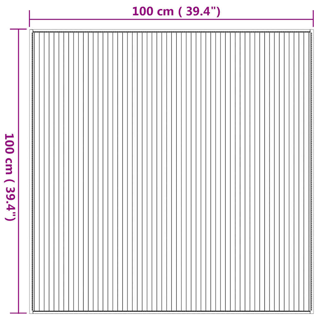 Rug Square Natural100x100 cm Bamboo