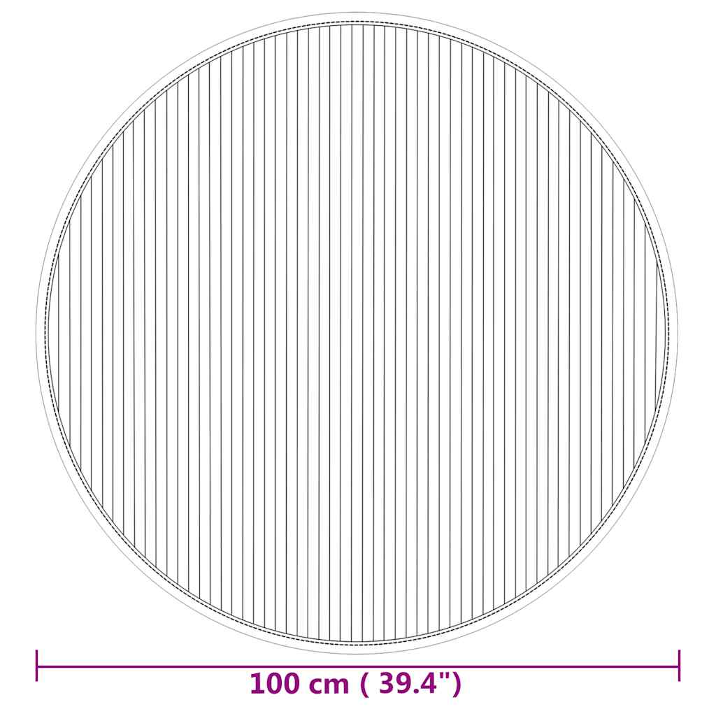 Rug Round Natural100 cm Bamboo