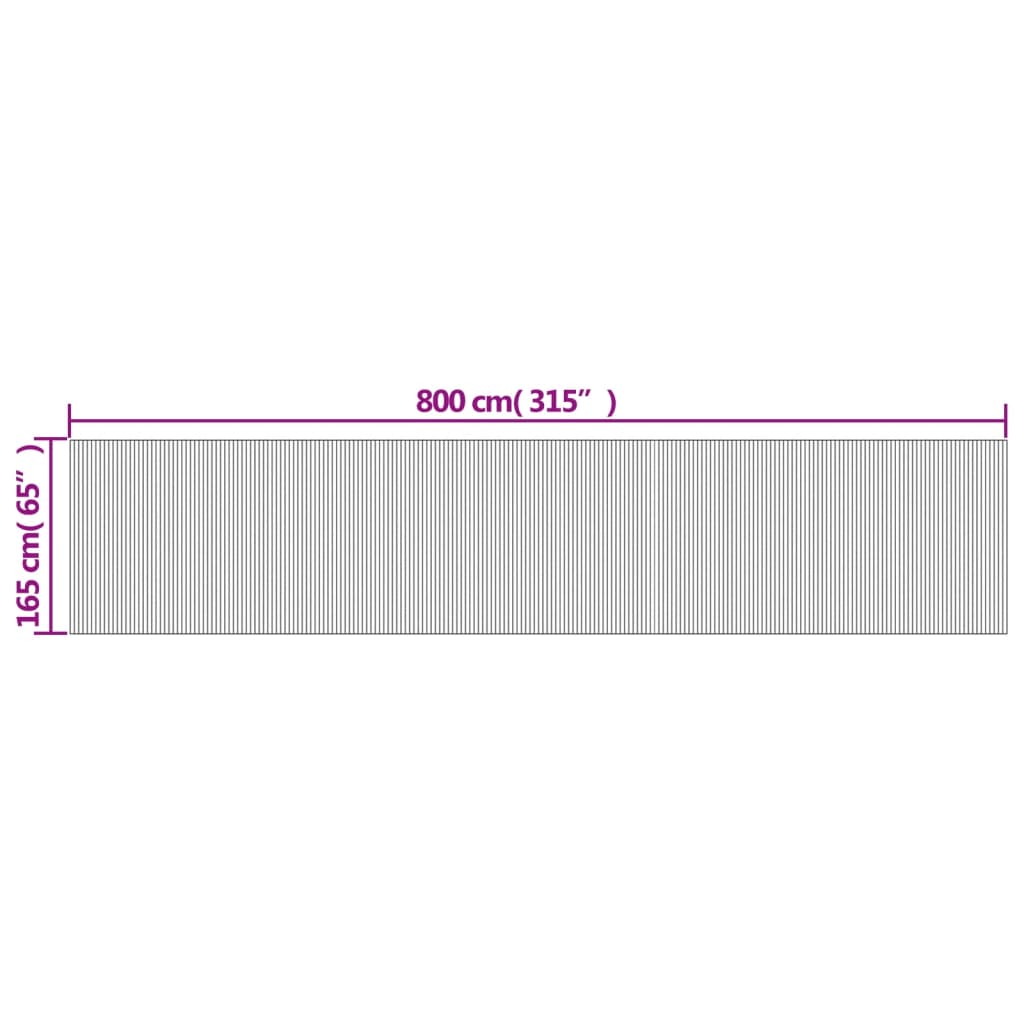 Room Divider Black Width 800 cm Height 165 cm Bamboo