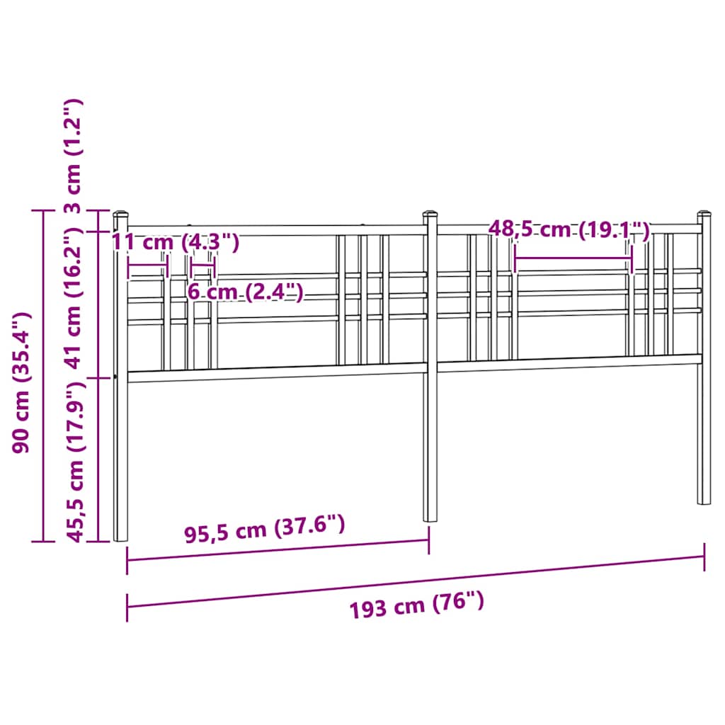 Metal Replace Headboard White 193cm