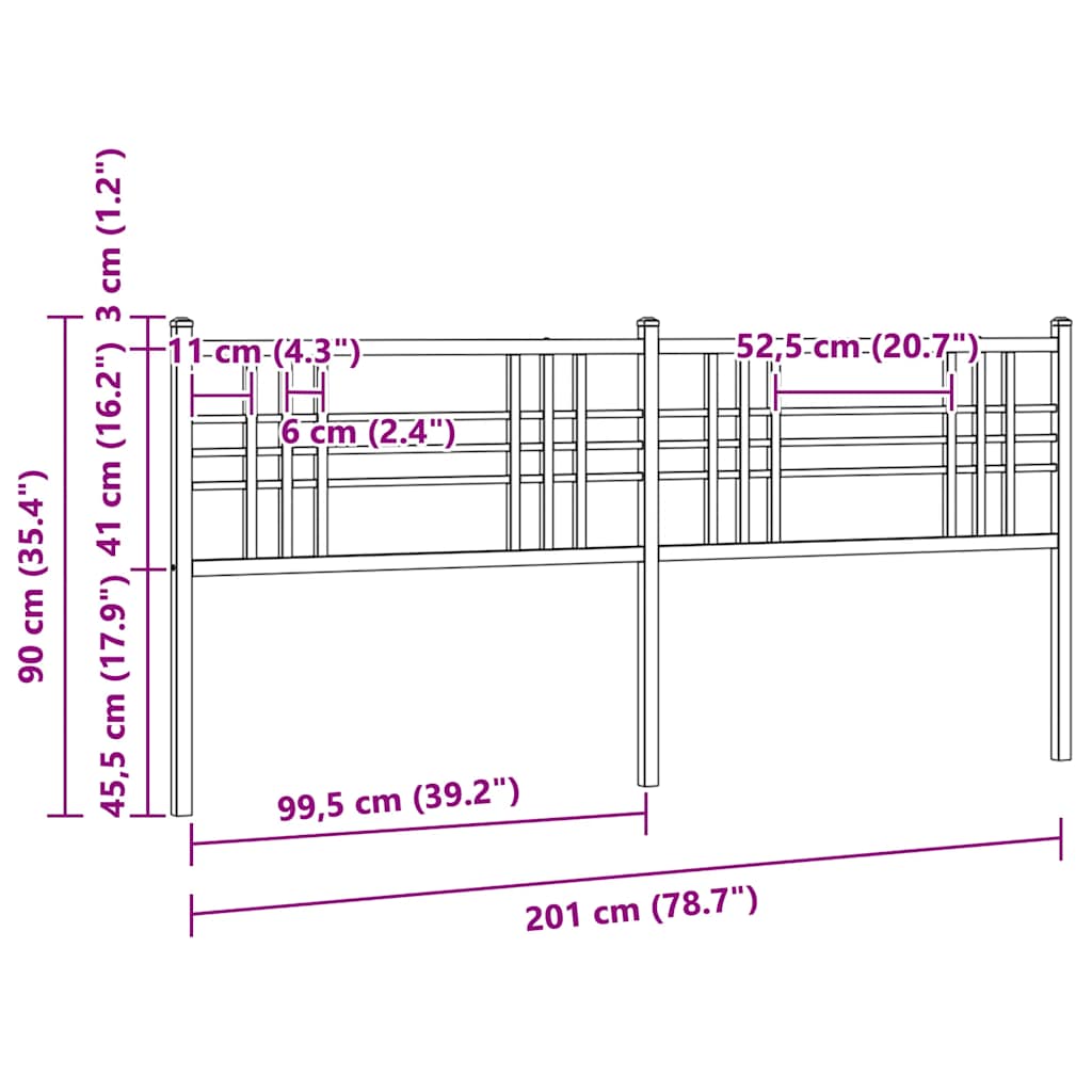 Metal Replace Headboard White 200cm