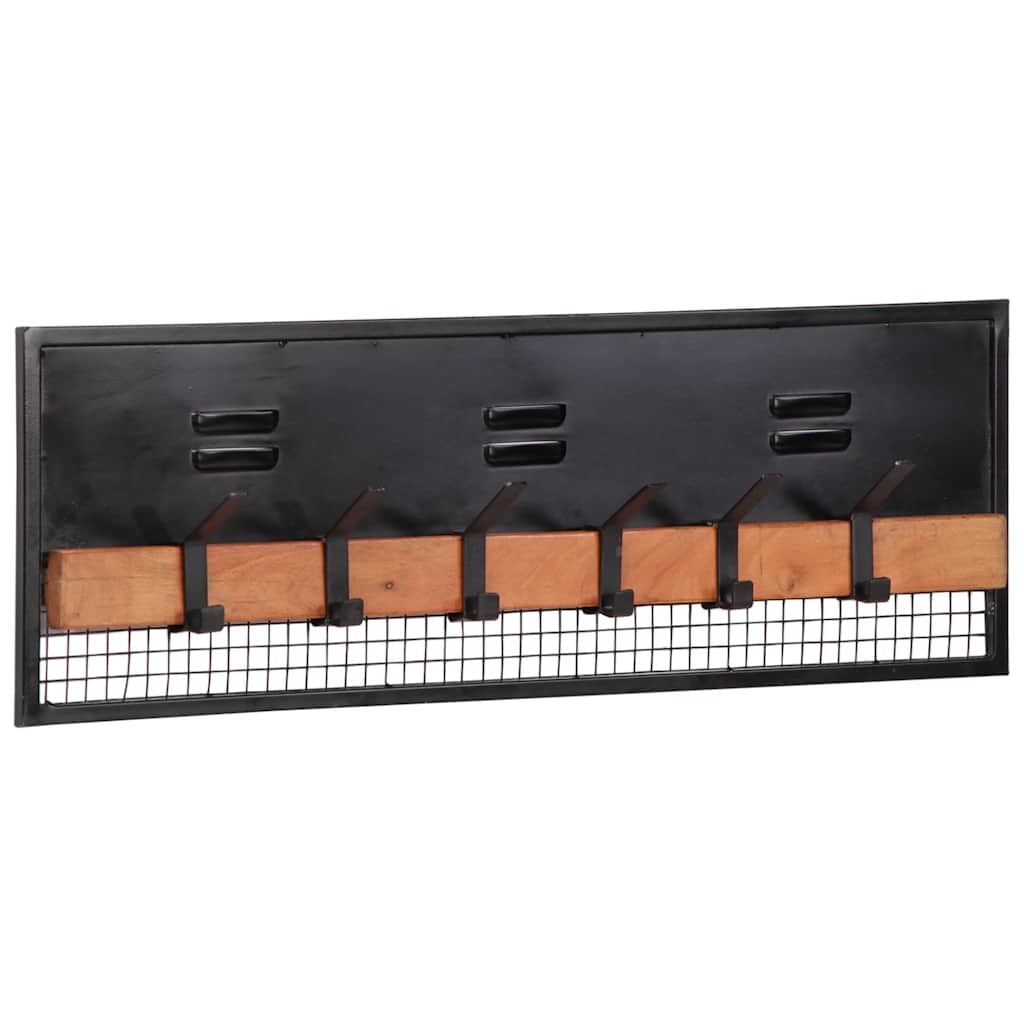Wall-mounted Coat Rack 90x11x30 cm Solid Wood Mango