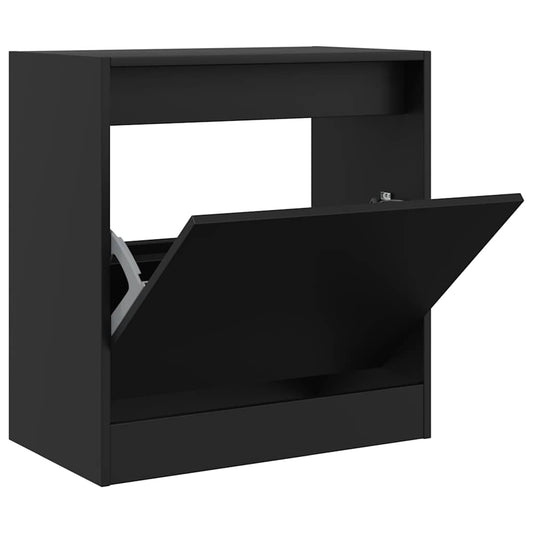 Shoe Cabinet Black 60x34x63.5 cm Engineered Wood