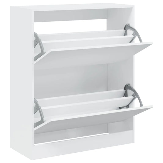Shoe Cabinet White 80x34x96.5 cm Engineered Wood