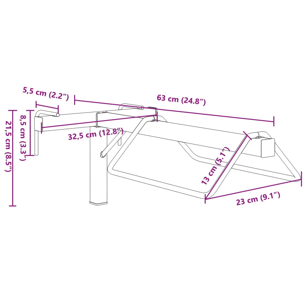 Saddle Rack Wall Mounted Black Iron