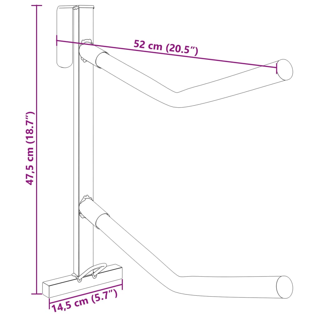Saddle Rack with Bridle Hook Twin Arm Portable Black Iron