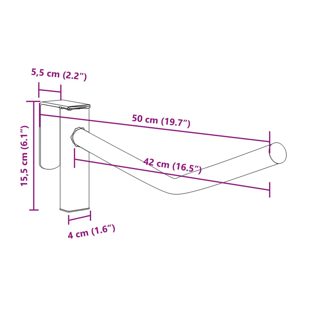 Saddle Rack with Bridle Hook Single Arm Portable Black Iron