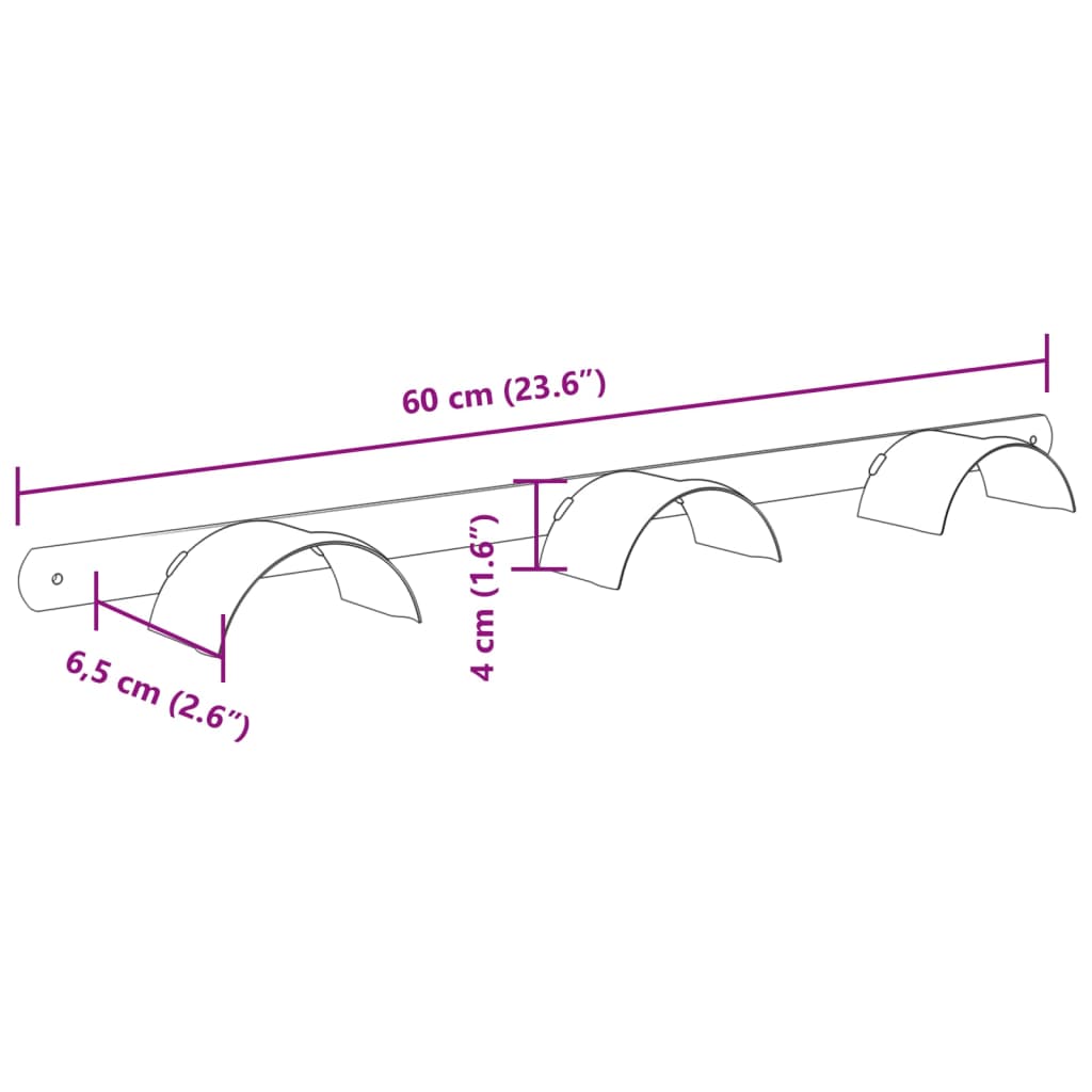 Bridle Hanger for 3 Bridles Black Iron
