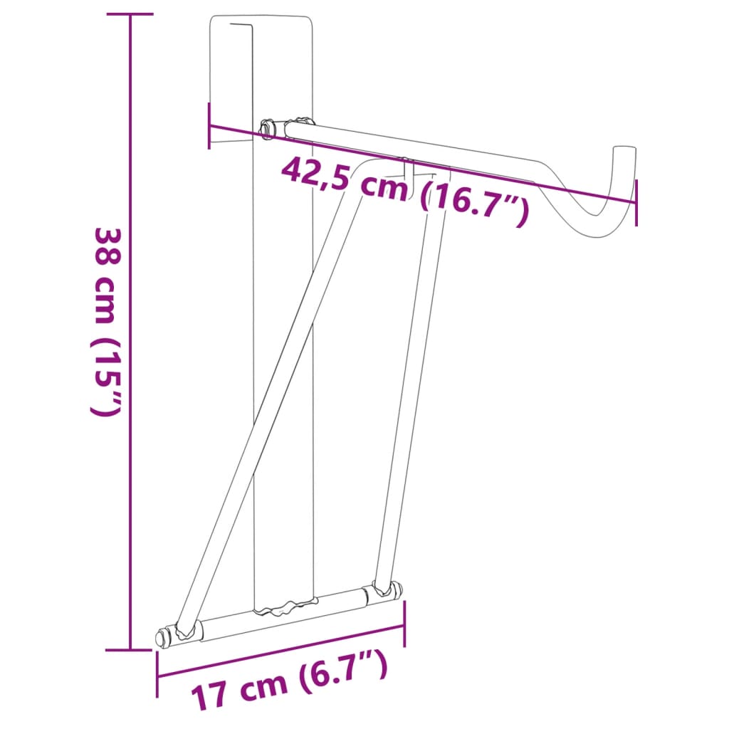 Foldable Saddle Rack Portable Black Steel
