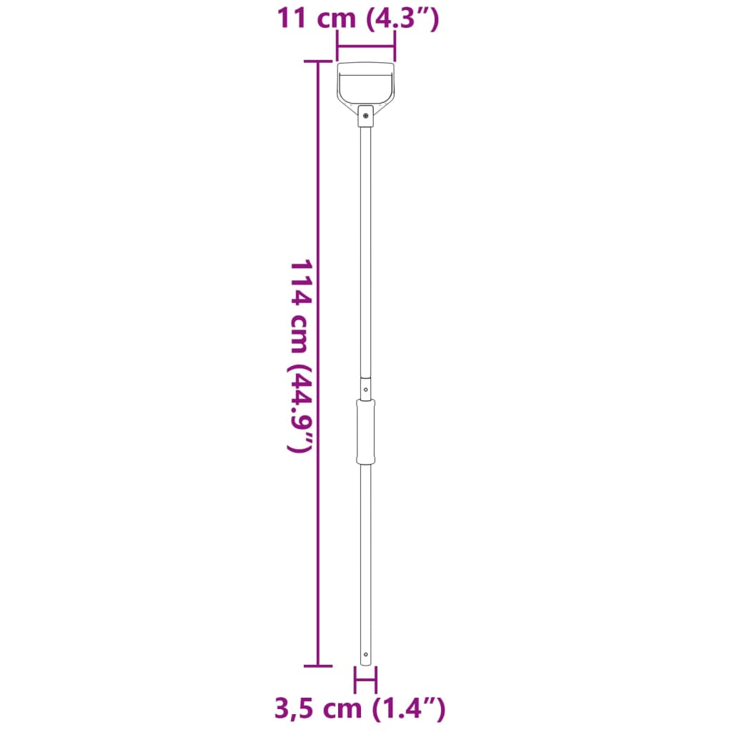 Pitchfork Handle Ø11x114 cm Silver Steel