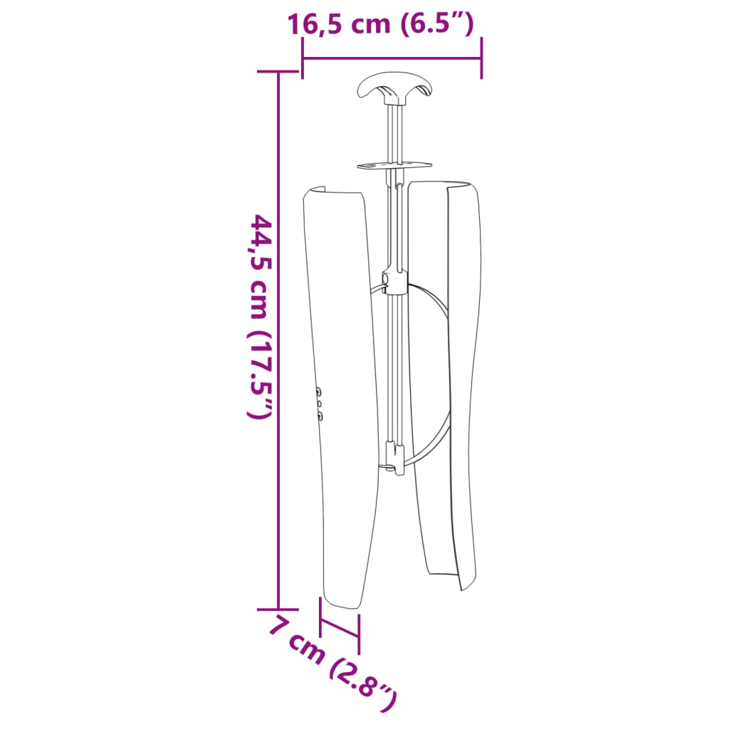 Boot Shapers for Riding Boots 1 Pair Black PP and Steel