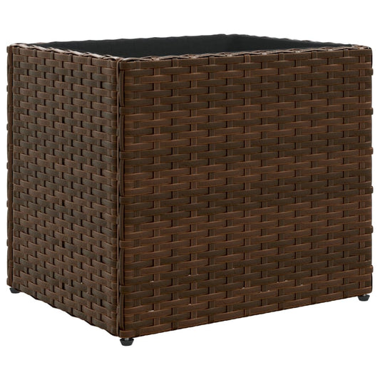 Garden Planter Brown 36x30x32 cm Poly Rattan
