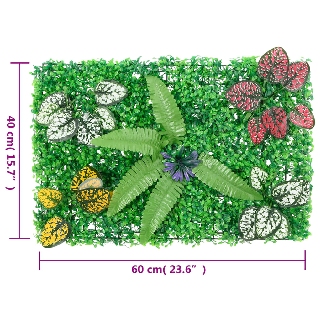 Artificial Plant Fence 24 pcs Green 40x60 cm